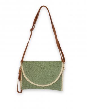 2404 KHAKI Handtas riet
