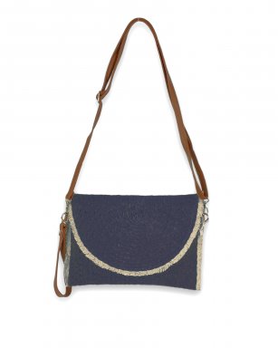 2404 NAVY Handtas riet