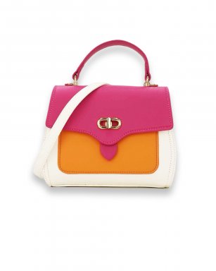 5778 ROSE/WHITE Mini Handbag - Tricolour