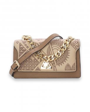 5924 KHAKI Handbag -Embroidered