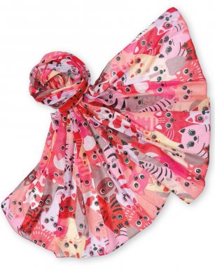 FA11093 RED Shawl Print