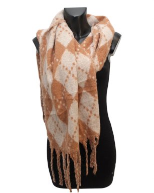 FA13065 BEIGE/CAMEL Shawl