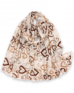 FA3717 BEIGE Shawl Print