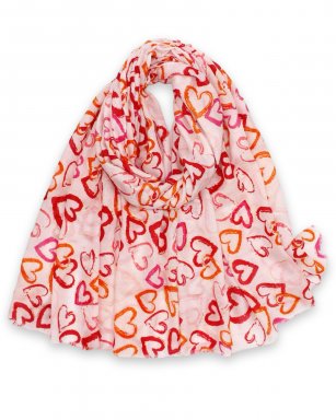 FA3717 RED Shawl Print