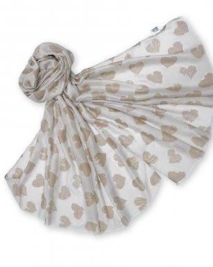 FA37188 BEIGE Shawl Print