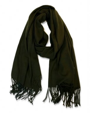 FA53027 ARMY GREEN Shawl Soft Cashmere