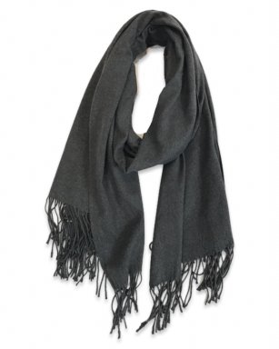 FA53027 DARK GREY Shawl Soft Cashmere