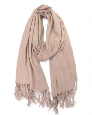 FA53027 RED BEIGE Shawl Soft Cashmere