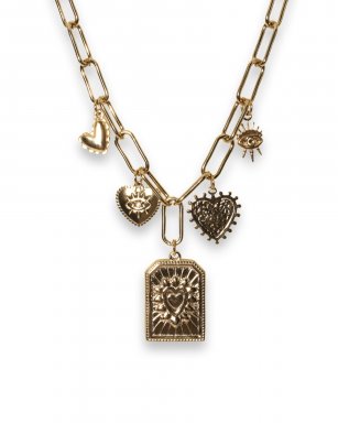 SST5020-84 Ketting Stainless Steel – Heart charm