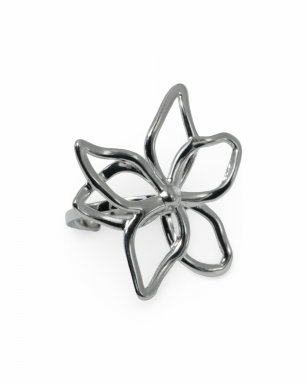 SST8004-185 Ring Stainless Steel – One size – Hibiscus