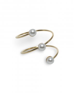 SST8004-191 Ring Stainless Steel – One size – Twist pearl