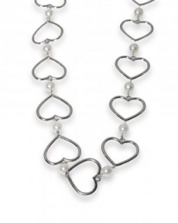 17267 17267 Ketting Stainless Steel – Heart pearl