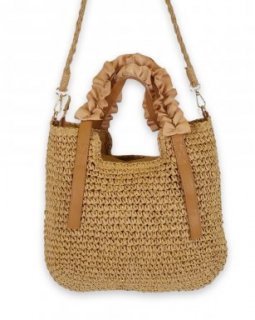 2501 CAMEL 2501 CAMEL Handtas raffia