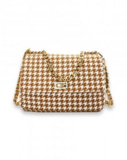 5288 APRICOT 5288 APRICOT Handbag - Tweed houndstooth