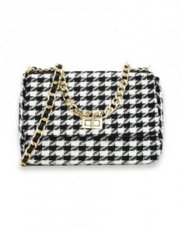 5288M BLACK 5288M BLACK Handbag - Sparkle tweed houndstooth