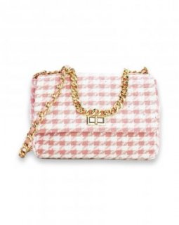 5288M PINK 5288M PINK Handbag - Sparkle tweed houndstooth