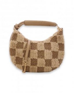 5685 KHAKI 5685 KHAKI Handbag - Faux fur half moon