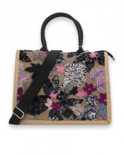 5984 BLACK 5984 BLACK Tote bag - Sequins and embroidery