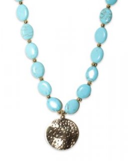 SST5025-13 SST5025-13 Ketting Stainless Steel kort – Coin turquoise